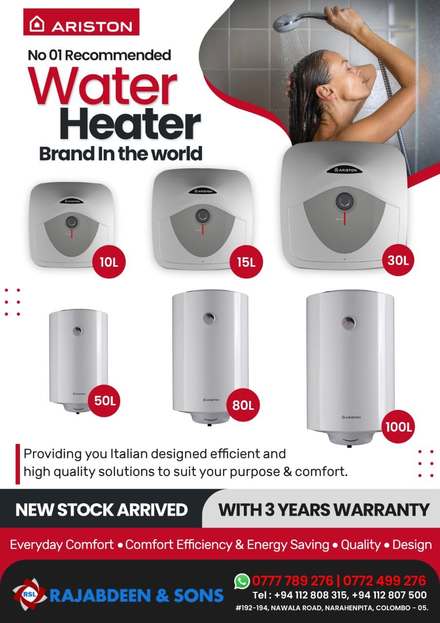Rajabdeen & Sons Ariston Water Heater Sri Lanka